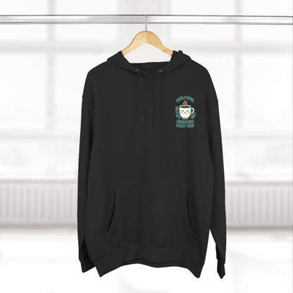 Brew-tiful Mornings Start Here, Cozy Three-Panel Fleece Hoodie, Perfect for Fall, Casual Outfit, Gift for Her, Layering Essential, Relaxed Style