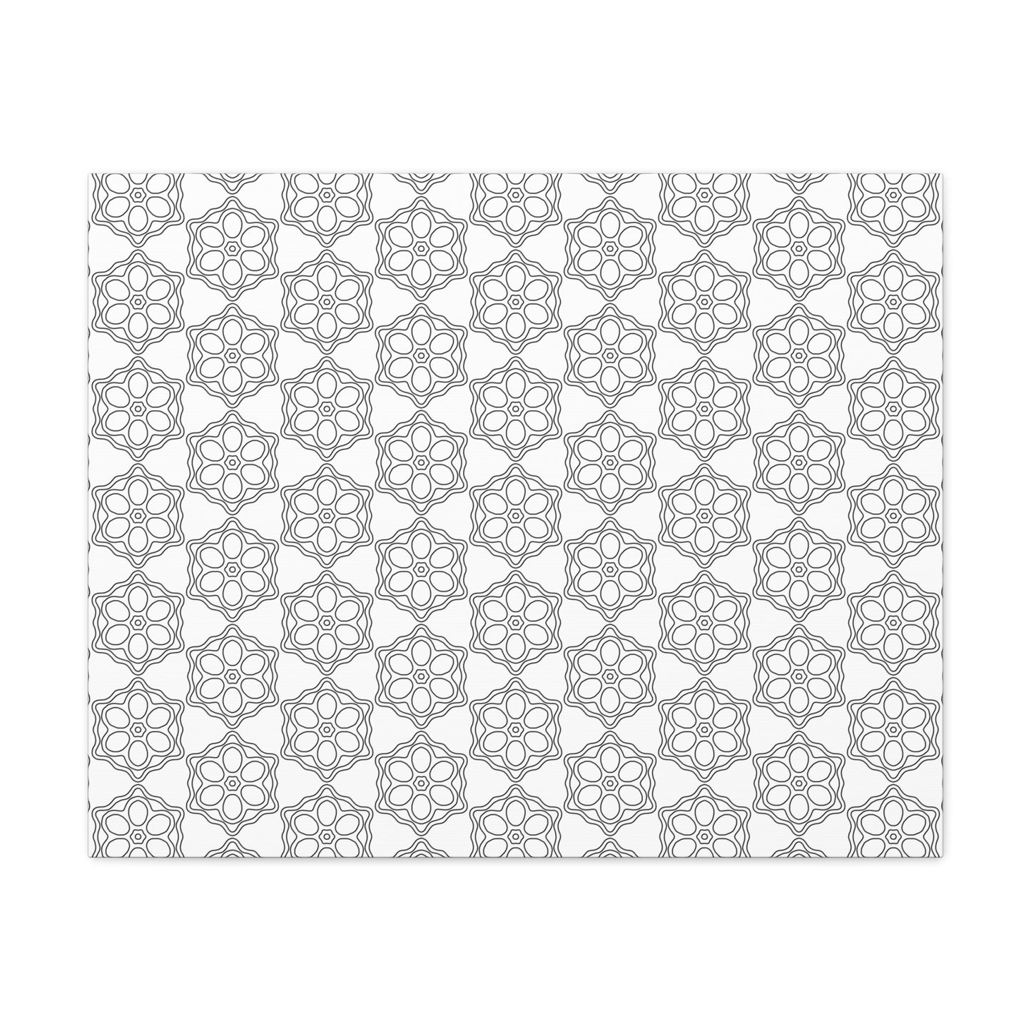 Elegant Geometric Wall Art Canvas, Modern Home Decor, Gray Pattern Stretched Canvas, Minimalist Artwork, Gift for New Home