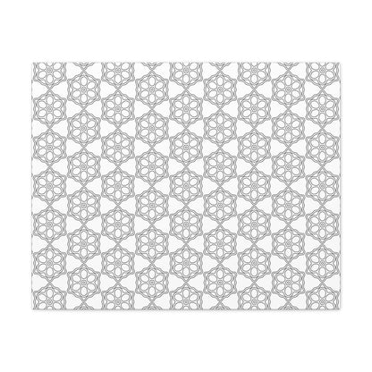 Elegant Geometric Wall Art Canvas, Modern Home Decor, Gray Pattern Stretched Canvas, Minimalist Artwork, Gift for New Home