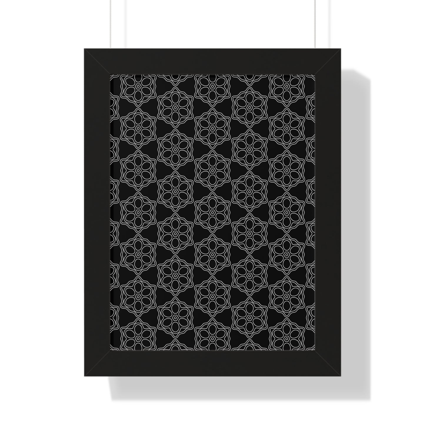 Geometric Sacred Flower - Framed Poster