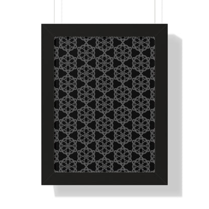 Geometric Sacred Flower - Framed Poster