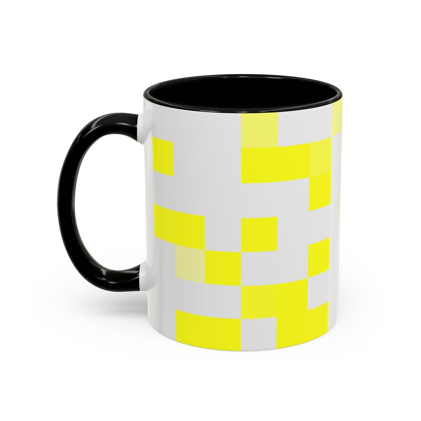 Yellow Pixel Grid - Color Accent Mug