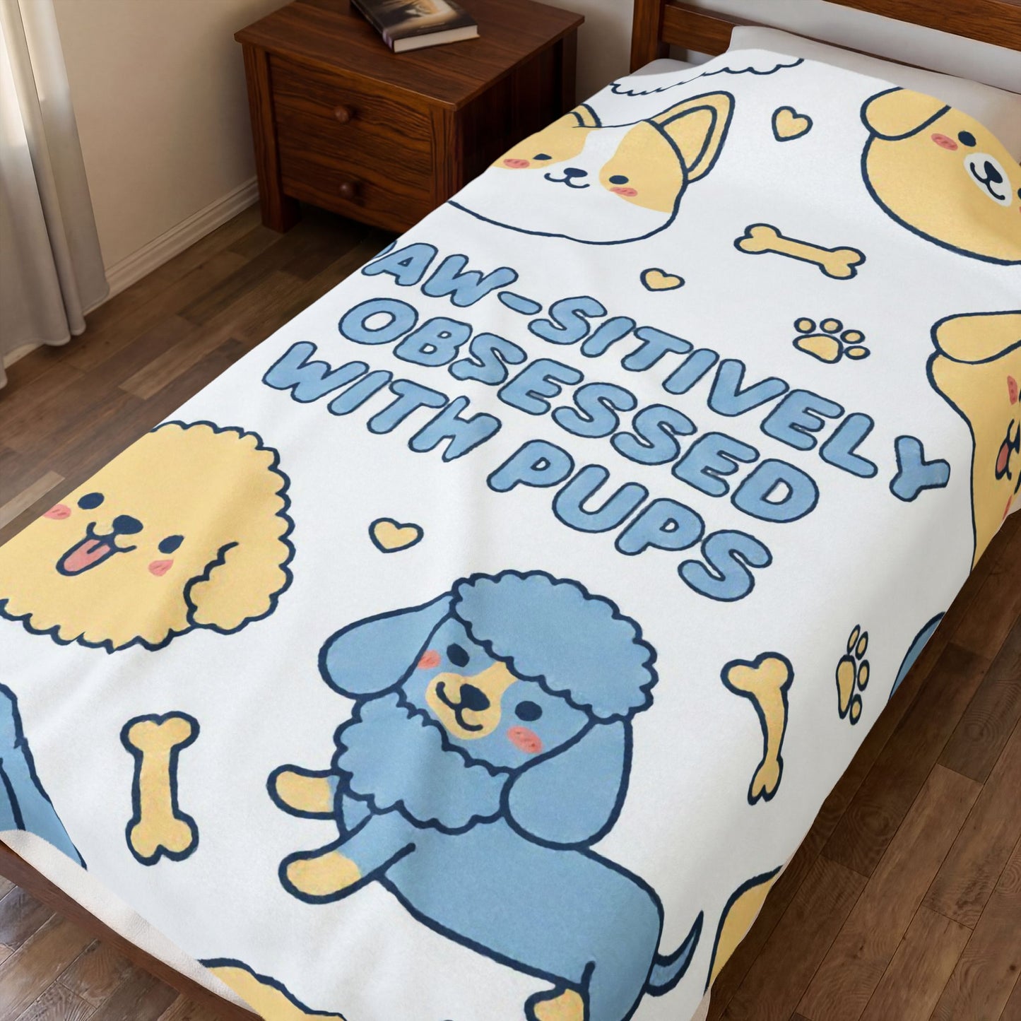 Paw-sitively Obsessed with Pups - Plush Blanket