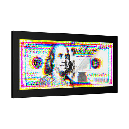 100 Dollars Bill - Neon Color Explosion - Canvas