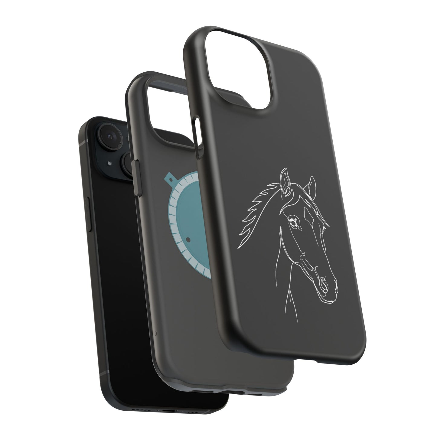 Horse Portrait Sketch - Magnetic Phone Case