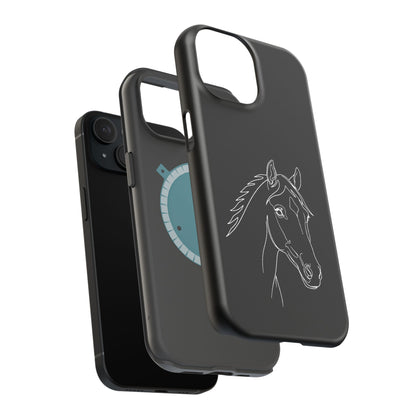 Horse Portrait Sketch - Magnetic Phone Case
