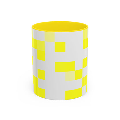 Yellow Pixel Grid - Color Accent Mug