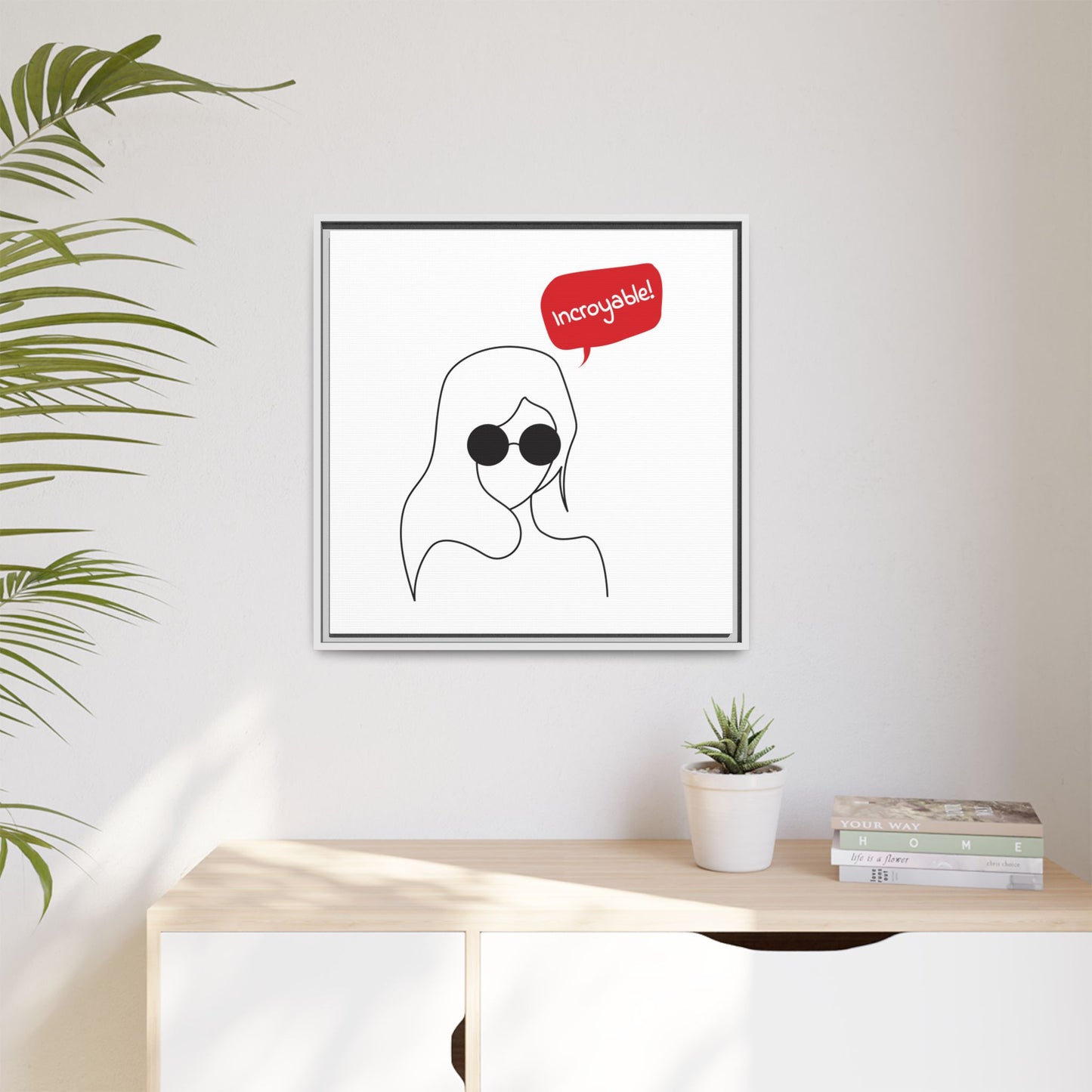 Incroyable Chic Girl - Framed Canvas
