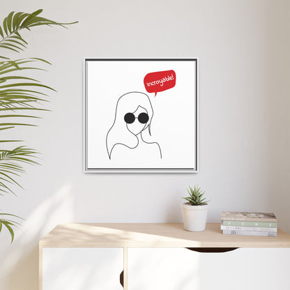 Incroyable Chic Girl - Framed Canvas