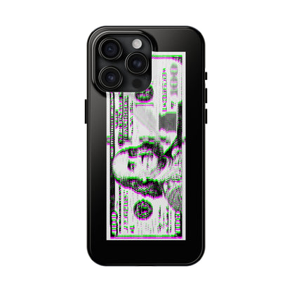 100 Dollars Bill - Green/Magenta Glitch - Phone Case