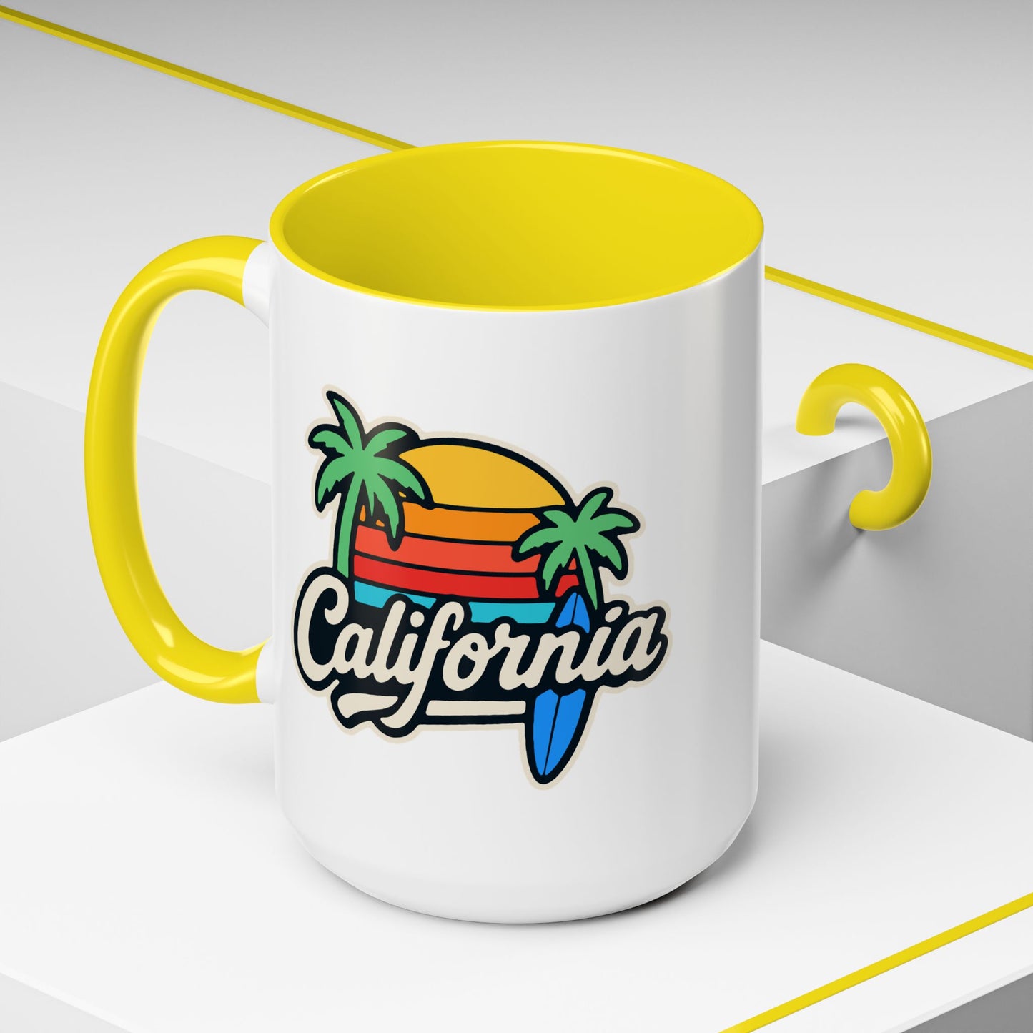California Surf Vibes - Color Accent Mug