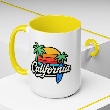 California Surf Vibes - Color Accent Mug