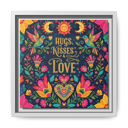 Hugs, Kisses & Love - Framed Canvas