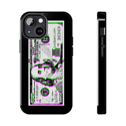 100 Dollars Bill - Green/Magenta Glitch - Phone Case