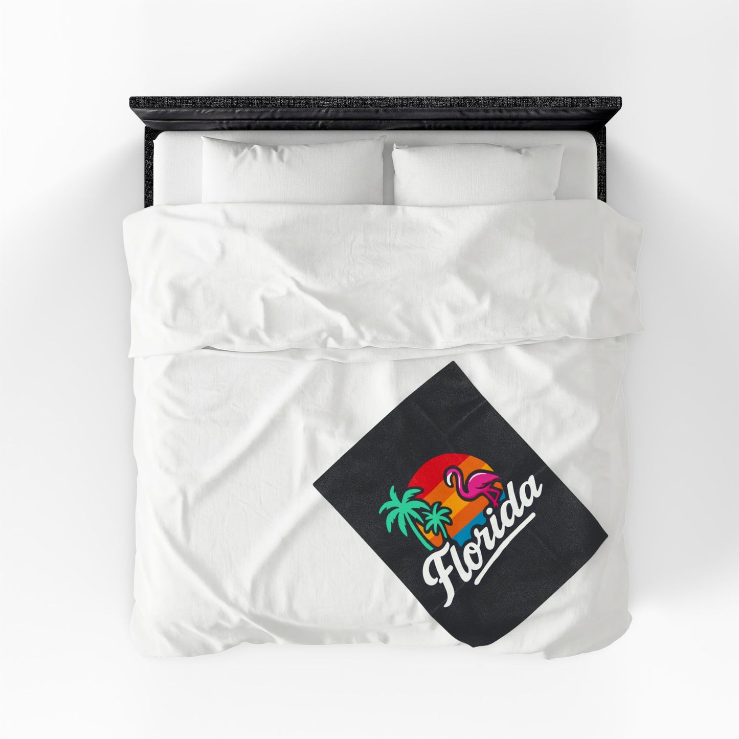 Florida Sunset Palm - Plush Blanket
