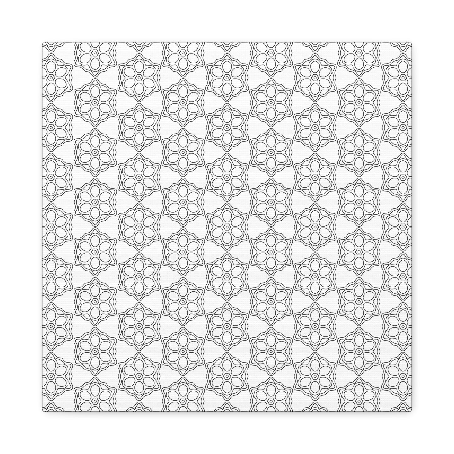 Elegant Geometric Wall Art Canvas, Modern Home Decor, Gray Pattern Stretched Canvas, Minimalist Artwork, Gift for New Home