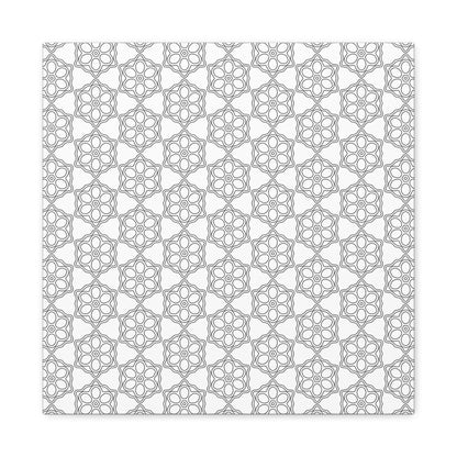 Elegant Geometric Wall Art Canvas, Modern Home Decor, Gray Pattern Stretched Canvas, Minimalist Artwork, Gift for New Home