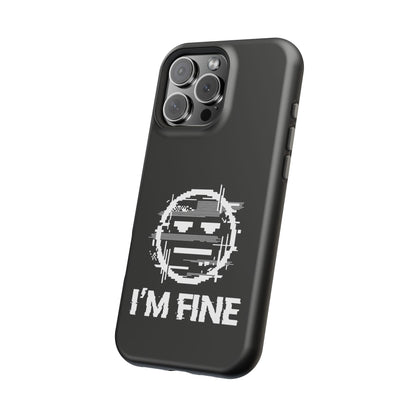 I’m Fine Glitched Smiley - Magnetic Phone Case