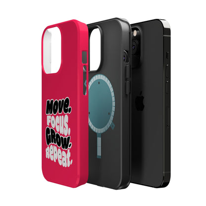 Move. Focus. Grow. Repeat. - Magnetic Phone Case