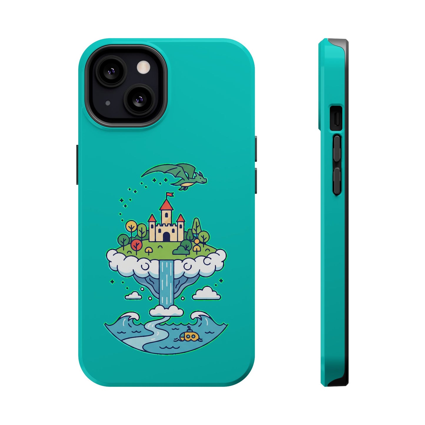 Floating Castle Dragon - Magical Fantasy Island - Magnetic Phone Case