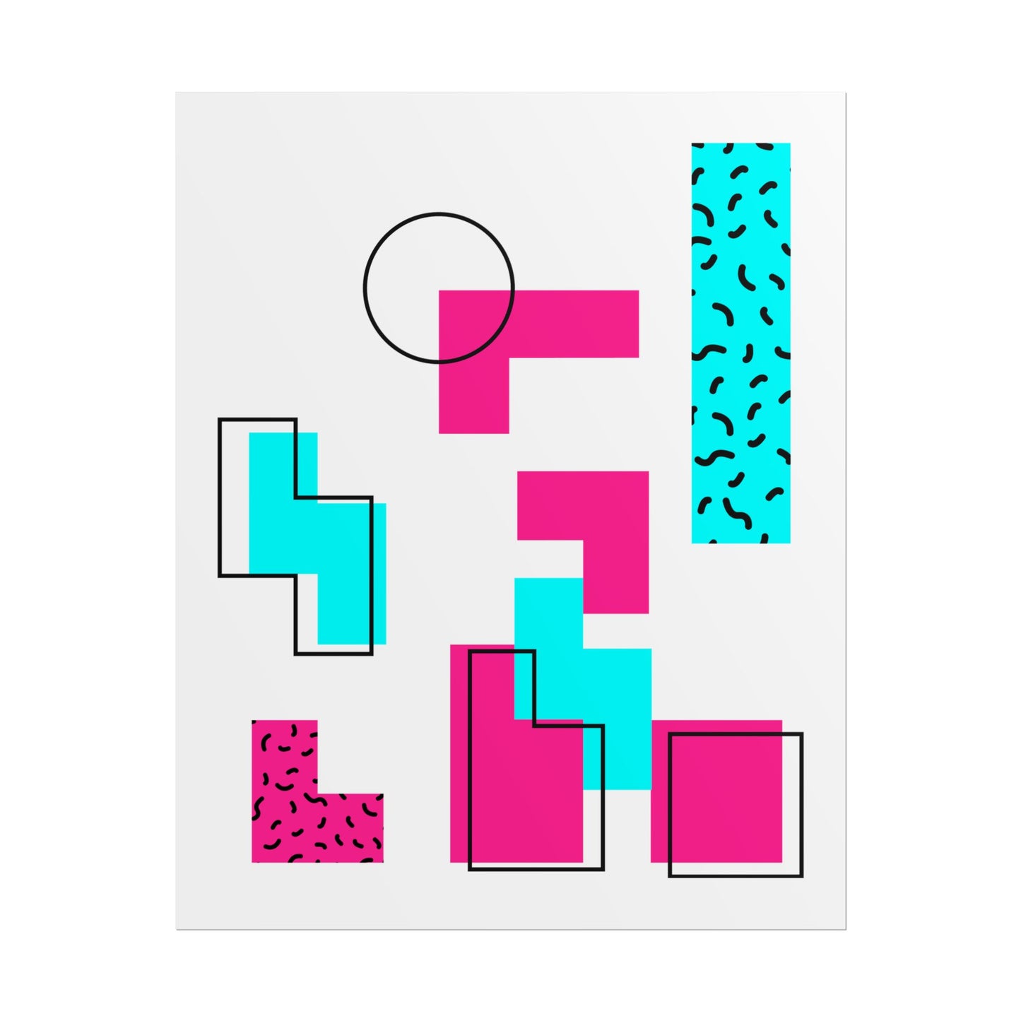 Retro Geometric Vibes - Poster