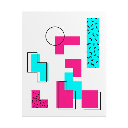 Retro Geometric Vibes - Poster