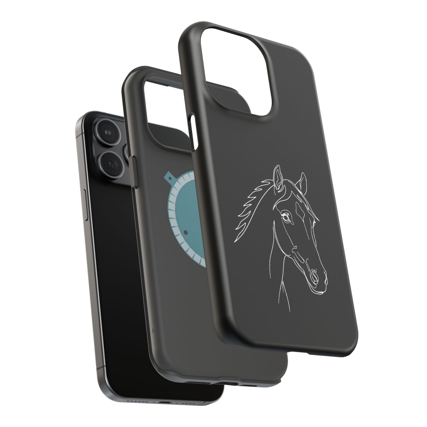 Horse Portrait Sketch - Magnetic Phone Case