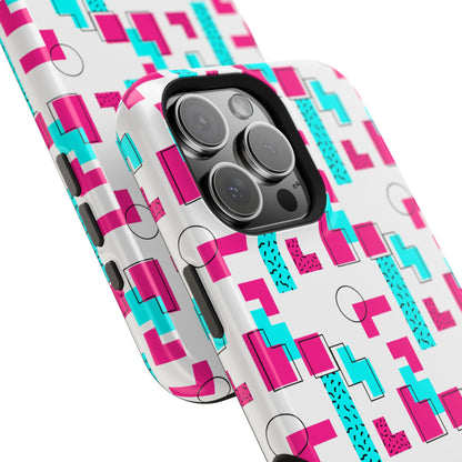 Retro Geometric Vibes - Magnetic Phone Case