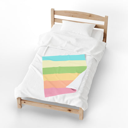 Pastel Stripes - Plush Blanket