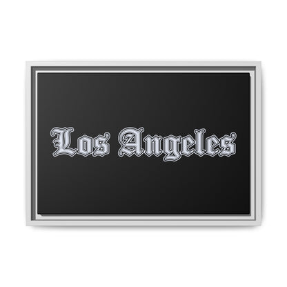 Los Angeles Matte Canvas Art, Framed Wall Decor, Urban Home Art, City Poster, Gift for Angelenos, Modern Art Piece - Silver Edition