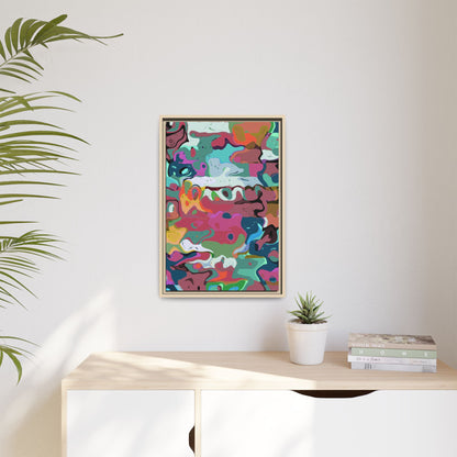 Colorful Abstract Marble - Framed Canvas