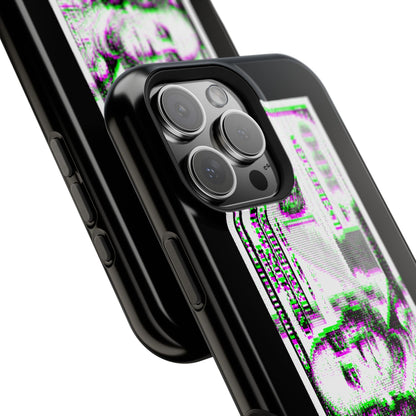 100 Dollars Bill - Green/Magenta Glitch - Magnetic Phone Case
