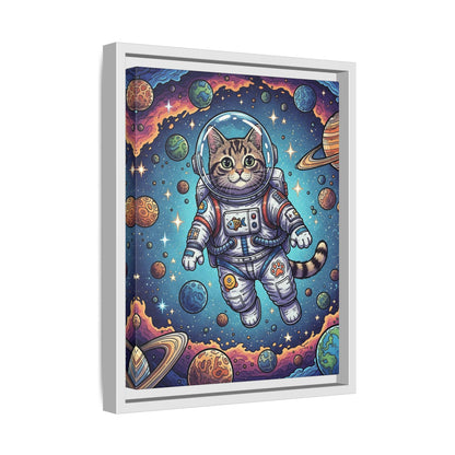 Astronaut Cat - Framed Canvas