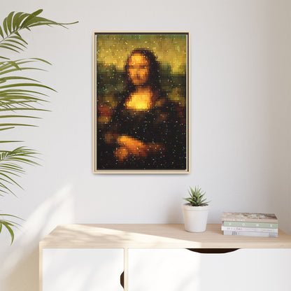 Pixel Muse — Silent Smile - Framed Canvas