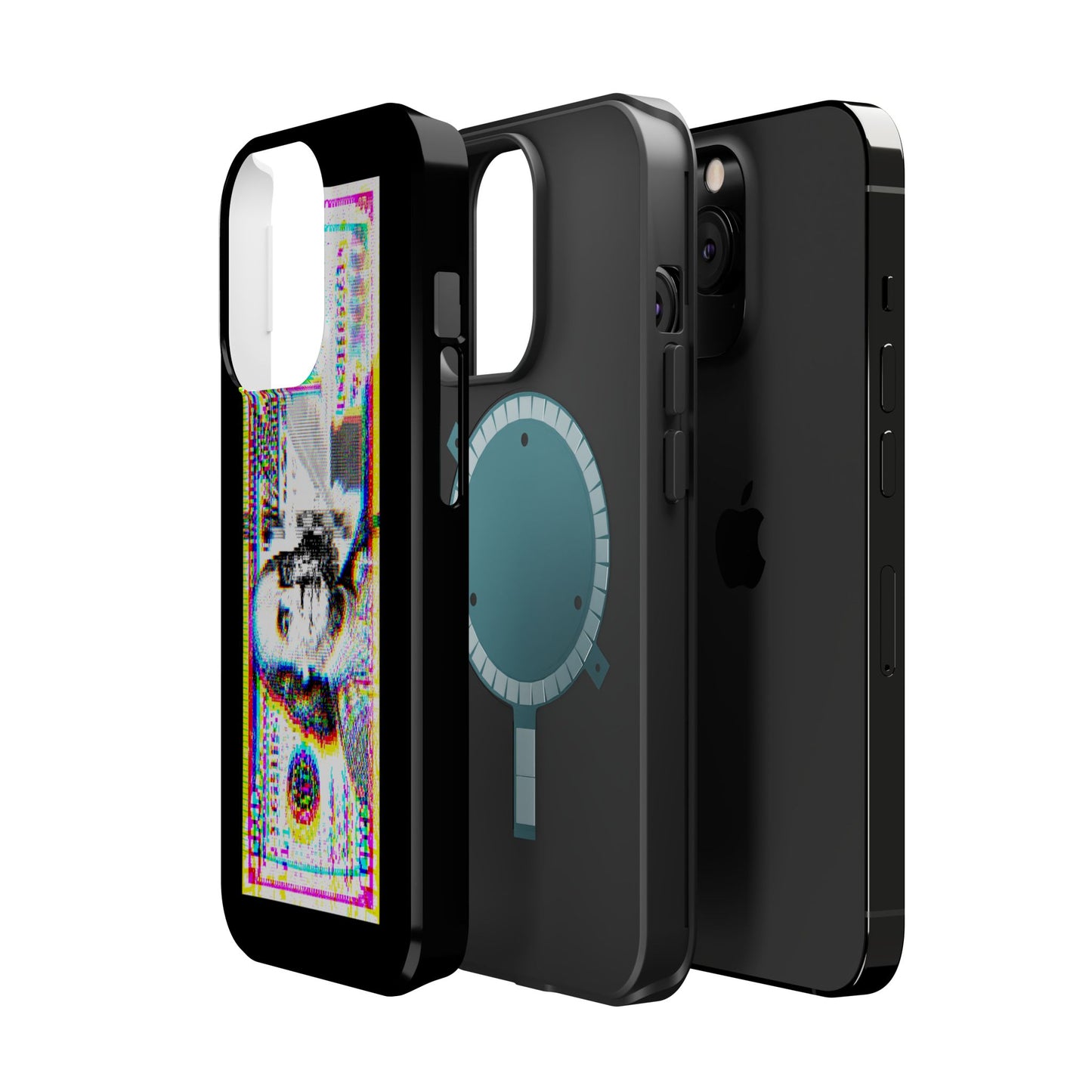 100 Dollars Bill - Neon Color Explosion - Magnetic Phone Case