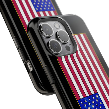 New Glory American Flag (Gold Edge Edition) - Magnetic Phone Case