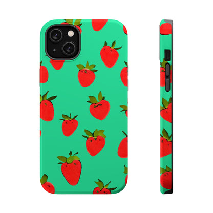 Strawberry Pattern - Magnetic Phone Case