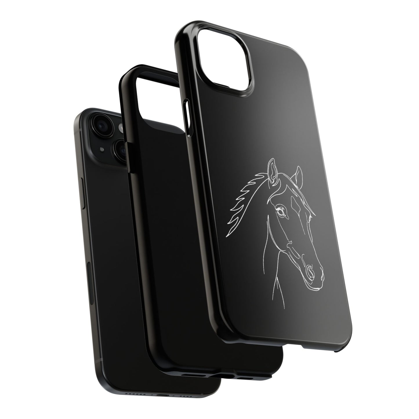Horse Portrait Sketch - Phone Case