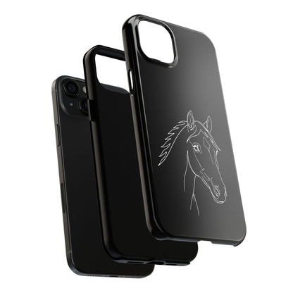 Horse Portrait Sketch - Phone Case