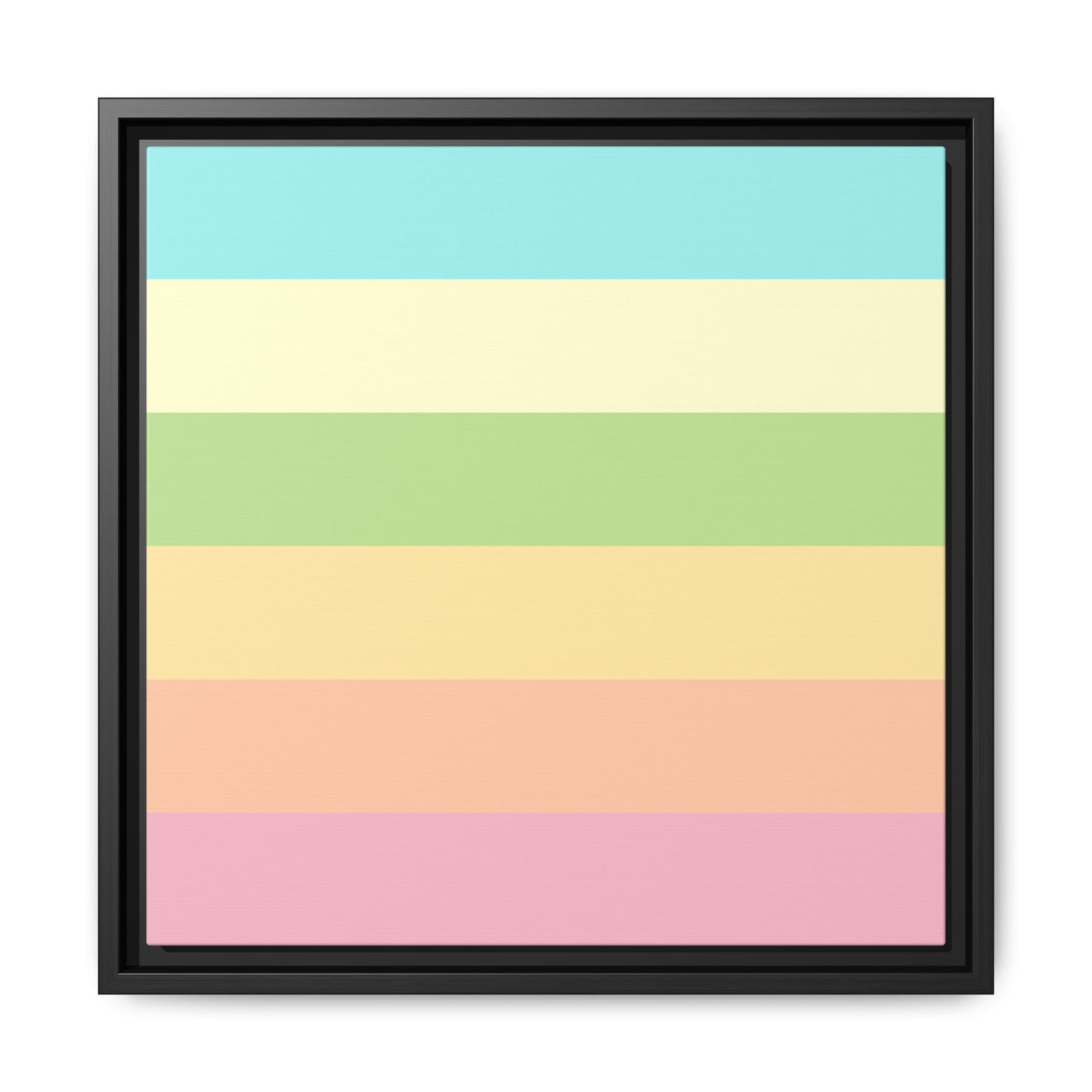 Pastel Stripes - Framed Canvas