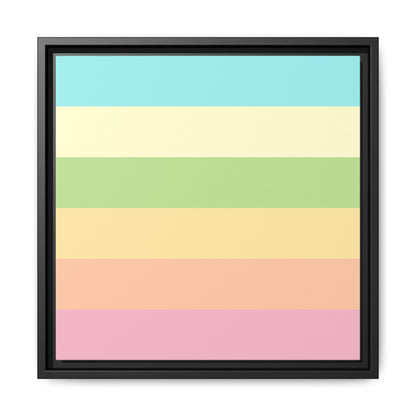 Pastel Stripes - Framed Canvas