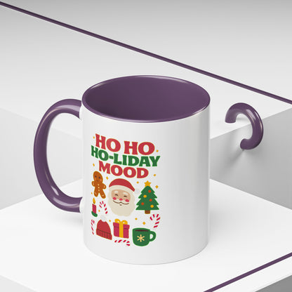 Ho Ho Ho-liday Mood - Color Accent Mug