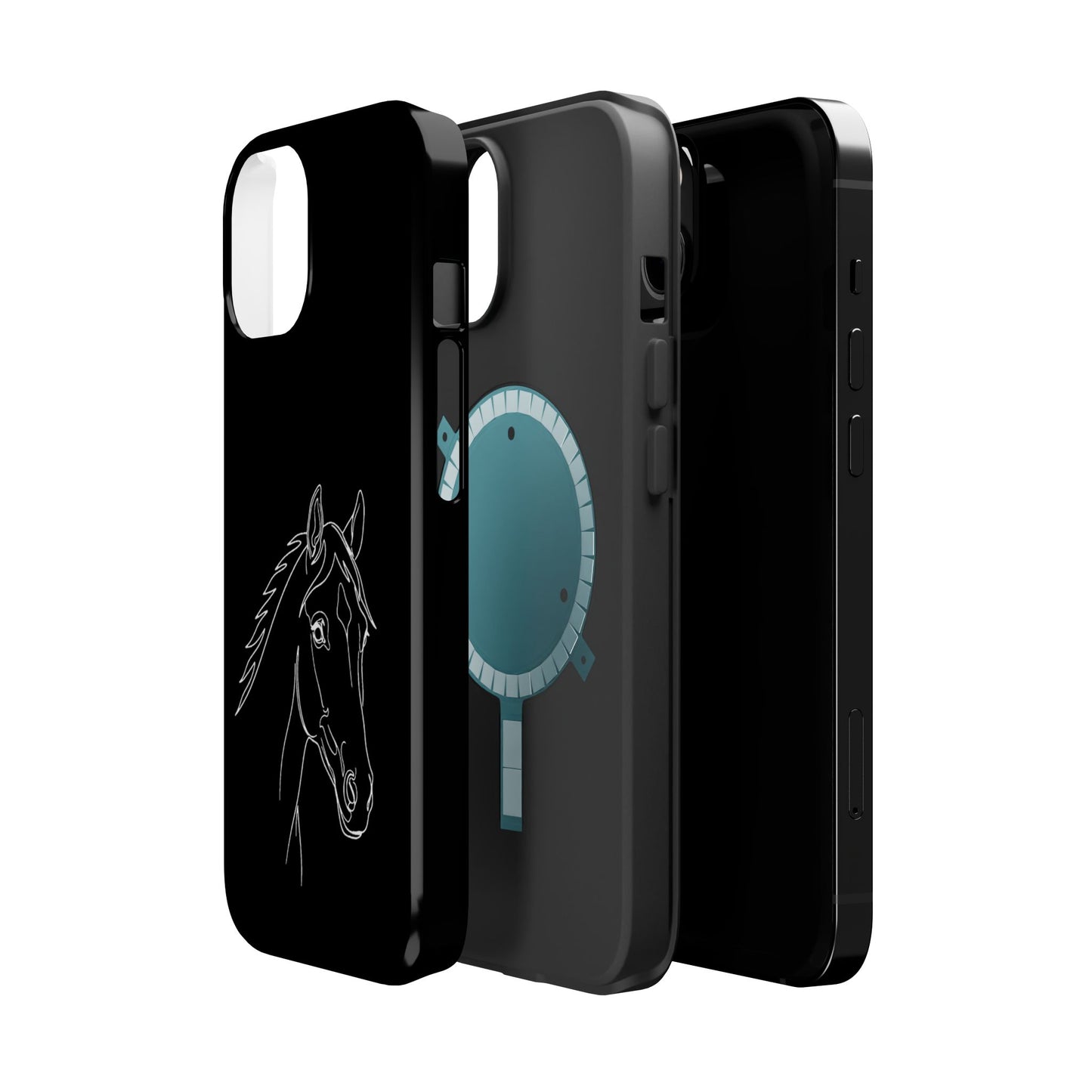 Horse Portrait Sketch - Magnetic Phone Case