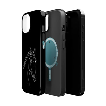 Horse Portrait Sketch - Magnetic Phone Case