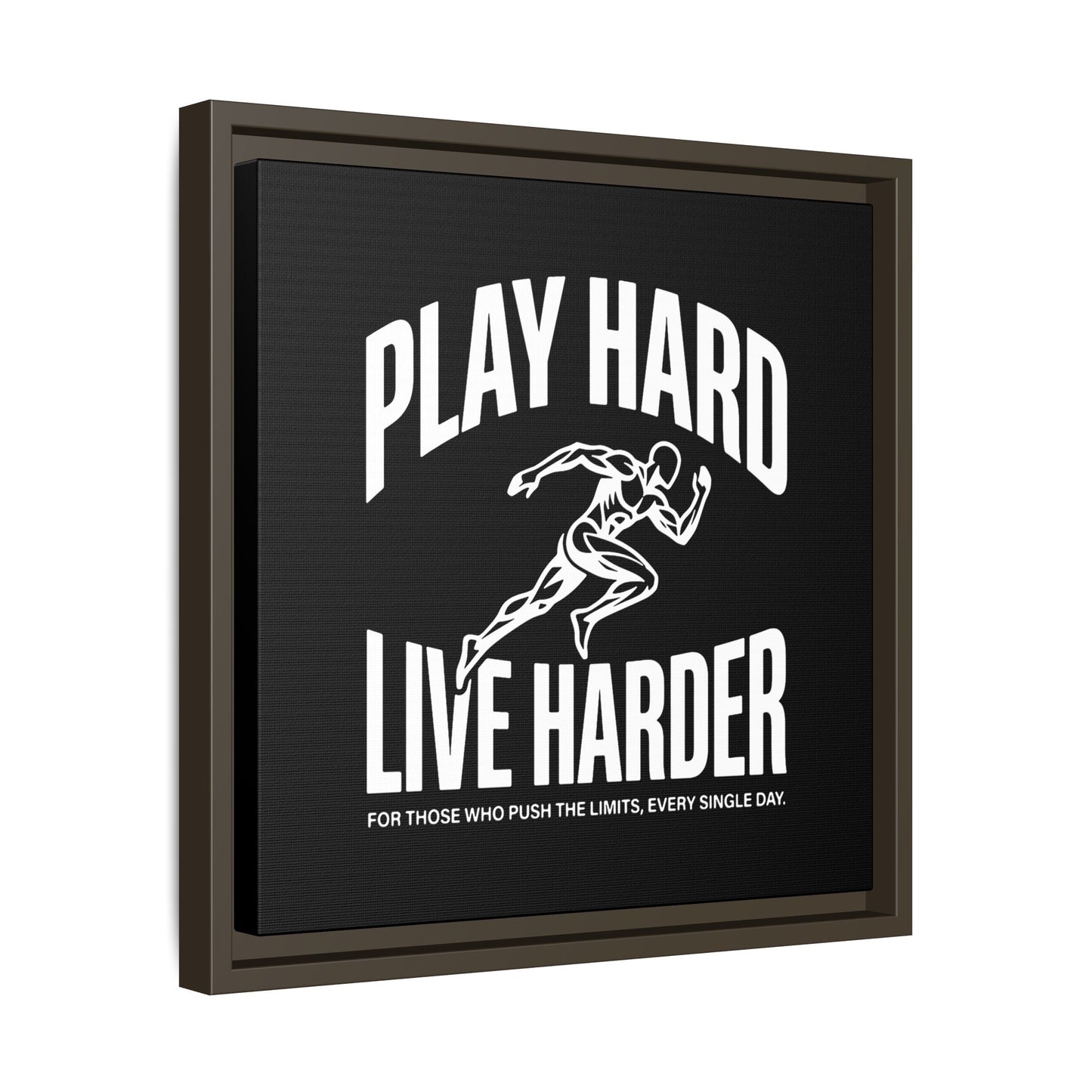 Play Hard / Live Harder - Framed Canvas