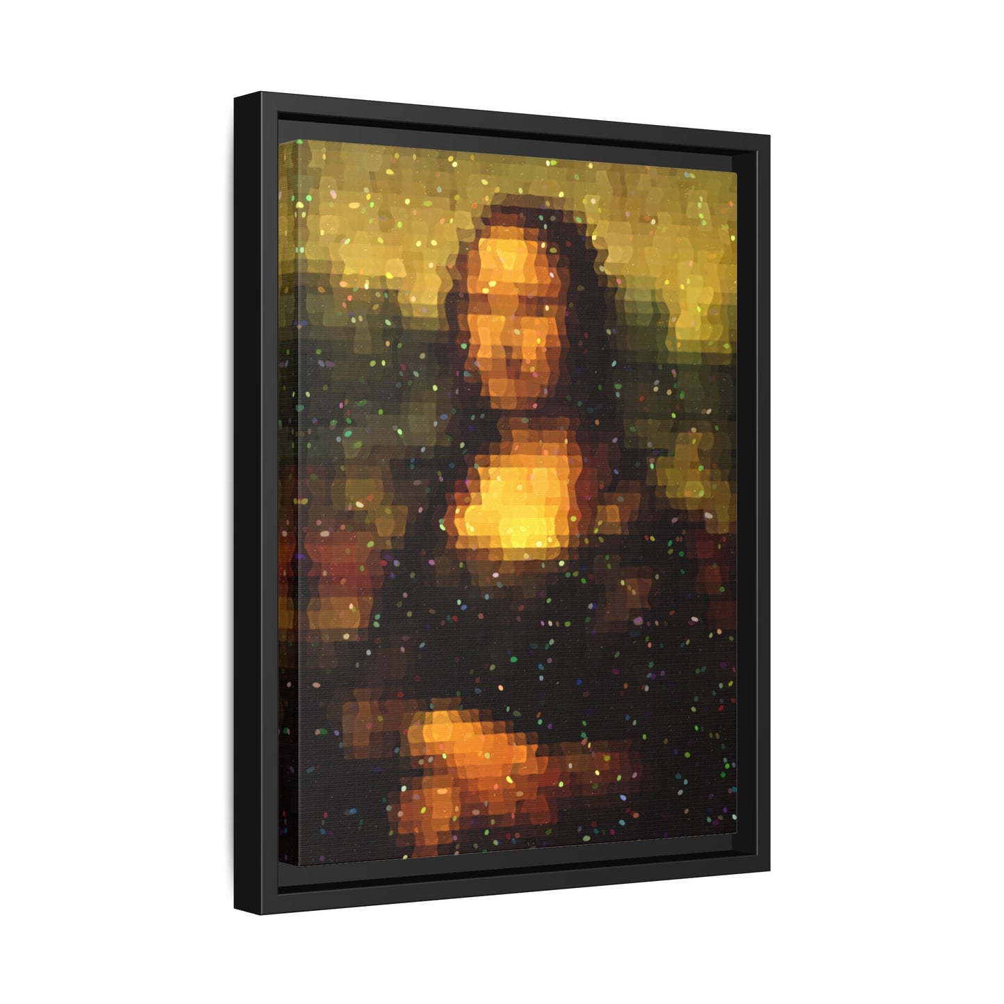 Pixel Muse — Silent Smile - Framed Canvas