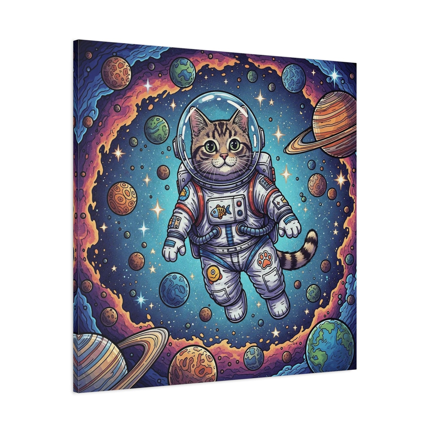 Astronaut Cat - Stretched Canvas