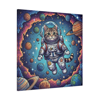 Astronaut Cat - Stretched Canvas