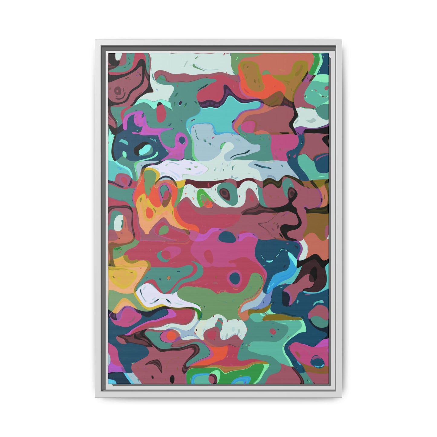 Colorful Abstract Marble - Framed Canvas