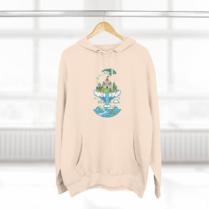 Floating Castle Dragon - Magical Fantasy Island - Hoodie